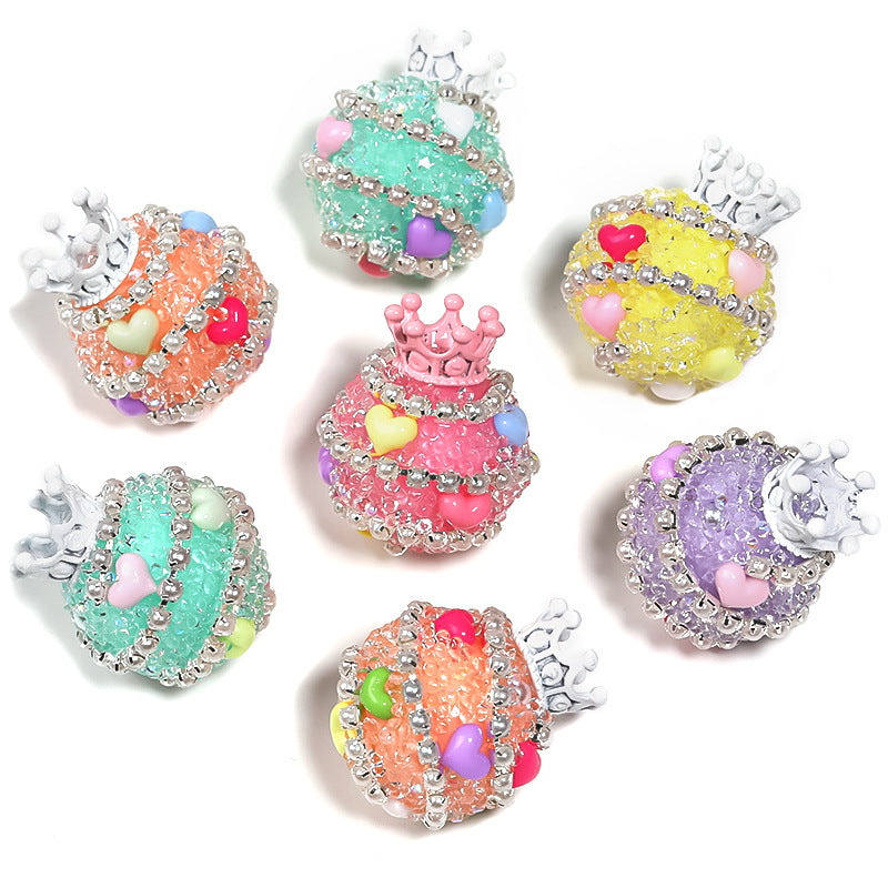 Wholesale Rhinestone Crown Shiny Beads Sugar Beads