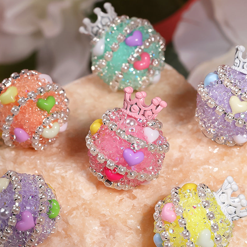 Wholesale Rhinestone Crown Shiny Beads Sugar Beads