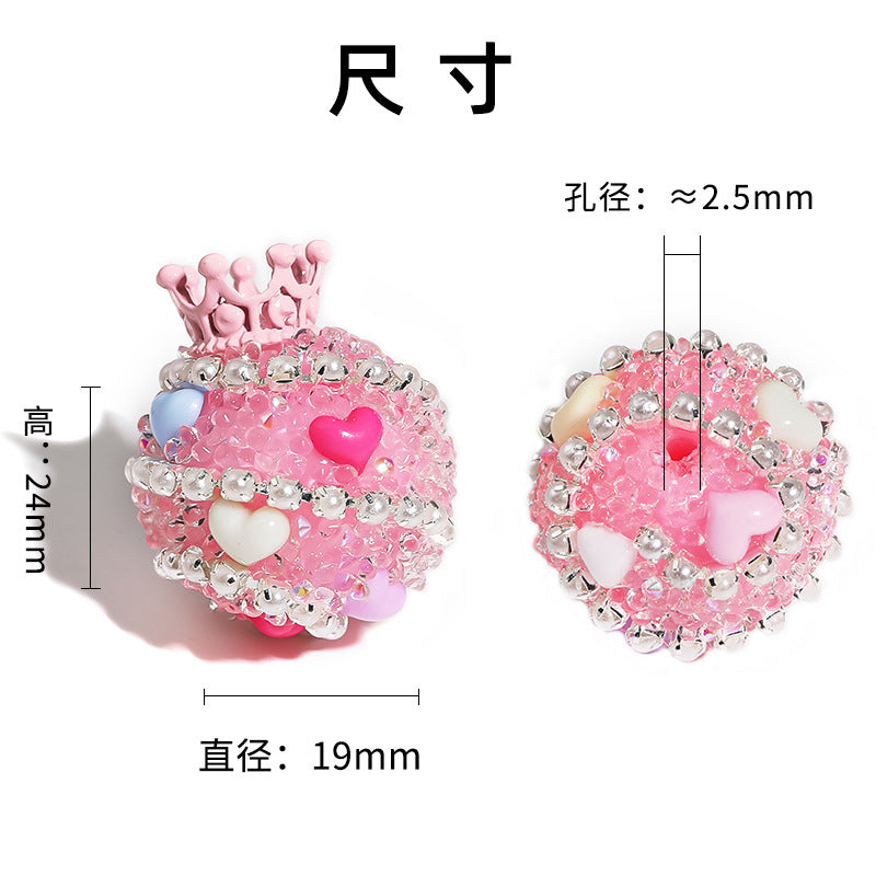 Wholesale Rhinestone Crown Shiny Beads Sugar Beads